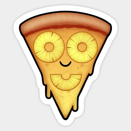 Pineapple Pizza - Pizza - Sticker | TeePublic