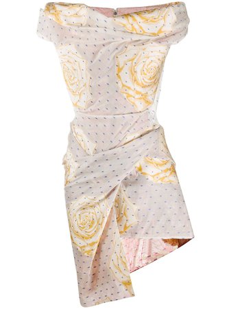 Vivienne Westwood Draped Bustier Floral-Print Dress Ss20 | Farfetch.com