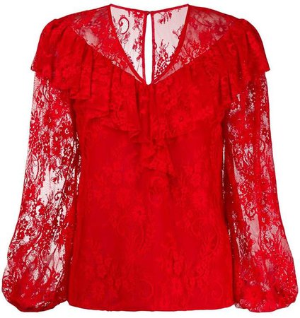 lace pattern blouse