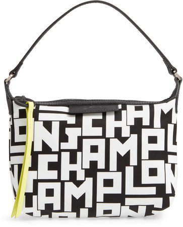 Lonchamp Mini Le Pliage Logo Nylon Shoulder Bag