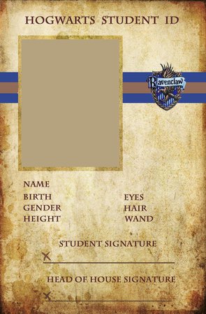 Hogwarts Student ID Ravenclaw