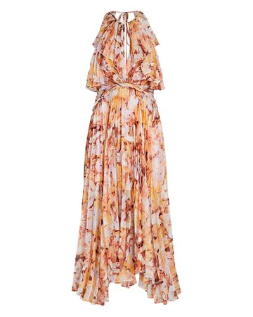 Acler Catherine Pleated Floral Midi Dress | INTERMIX®