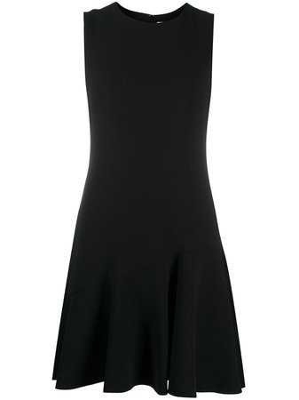 Shop black Victoria Victoria Beckham long sleeve flounce shirt dress with Express Delivery - Farfetch