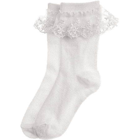 frilly socks white