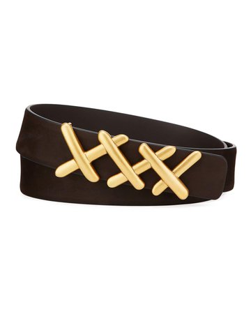 Ermenegildo Zegna XXX-Buckle Leather Belt