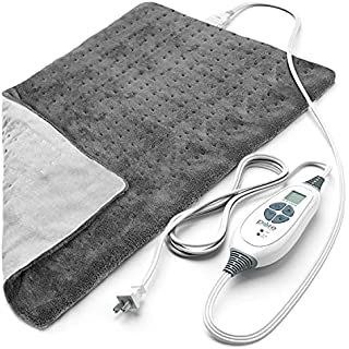 Amazon.com: GENIANI Extra Large Electric Heating Pad for Back Pain and Cramps Relief - Auto Shut Off - Soft Heat Pad 12"x24" for Moist & Dry Therapy (Tabby Gray) : Health & Household