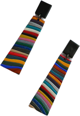 striped earrings
