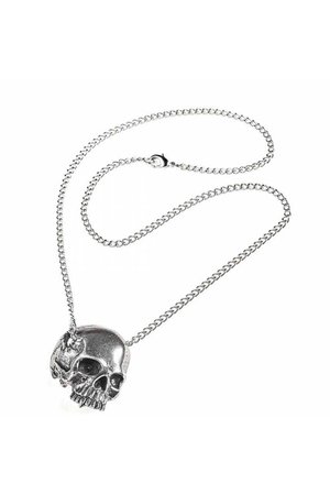 Remains Skull Pendant Necklace by Alchemy Gothic | Gothic