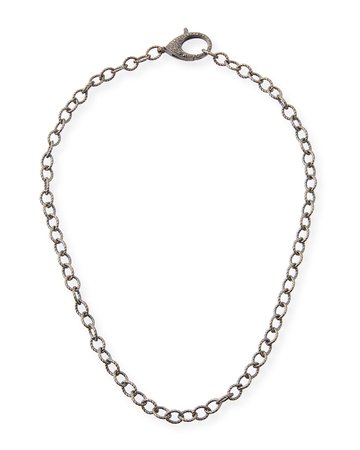 Margo Morrison 18" Diamond Lock Chain Necklace