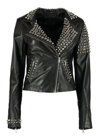 Parosh Studded Nappa-leather Biker Jacket
