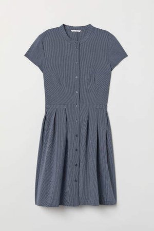 Dress with Buttons - Blue