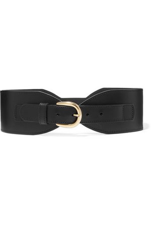 Black & Brown | Leather waist belt | NET-A-PORTER.COM