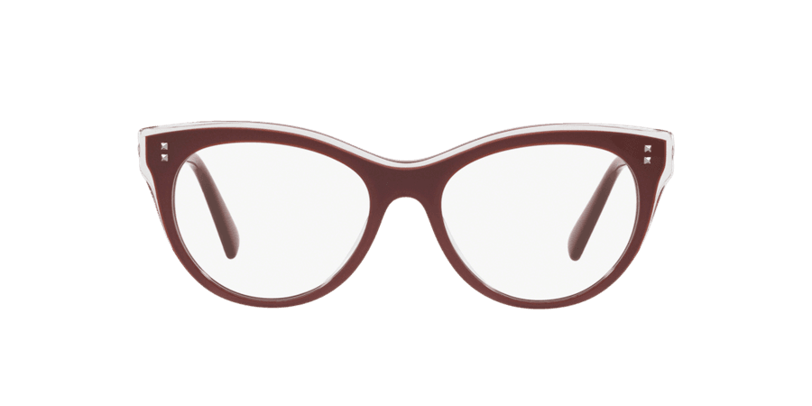 Valentino Red/Burgundy Oval Eyeglasses at LensCrafters