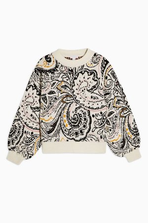Knitted Paisley Floral Jumper | Topshop