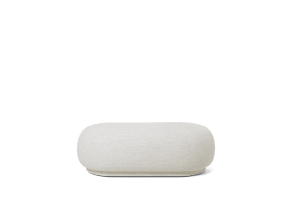 Off-white Rico ottoman in bouclé | Danish design - ferm LIVING