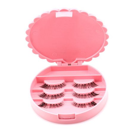 GoolRC False Eyelash Storage Box Pink Flower Bow Pattern False Eyelash Carry Case Makeup Cosmetic Case Organizer - Walmart.com