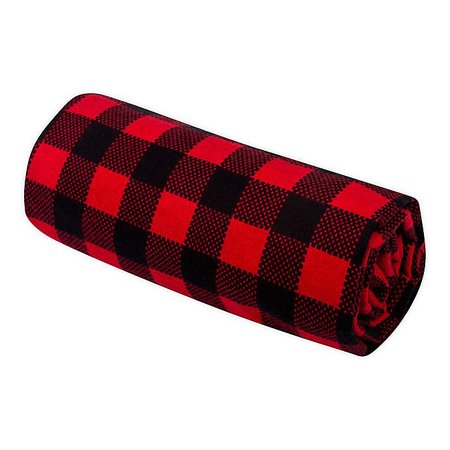 Trend Lab® Buffalo Check Deluxe Flannel Swaddle Blanket in Red/Black | buybuy BABY
