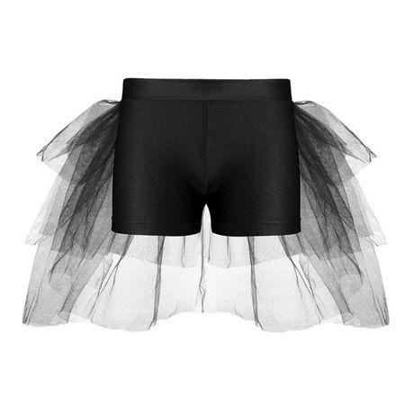 iiniim Kids Girls Ballet Dance Shorts Bottoms with Attached Bustle Tiered Mesh Tutu Skirt - Walmart.com