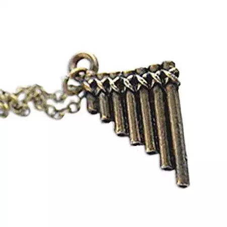 Amazon.com: Enchanted Leaves - Peter Pan Flute Pipes Necklace - Cute Peter Pan Tiny Charm Necklace : Handmade Products