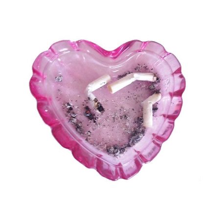 pink heart ashtray