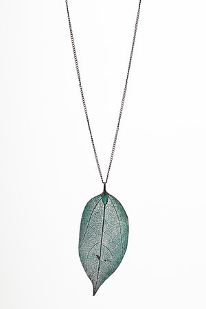 Luna Leaf Necklace | Silver Icing