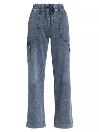 Shop Stellae Dux Cotton-Blend Drawstring Cargo Pants | Saks Fifth Avenue