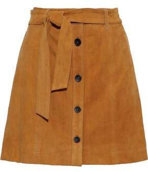 Neida Belted Suede Mini Skirt