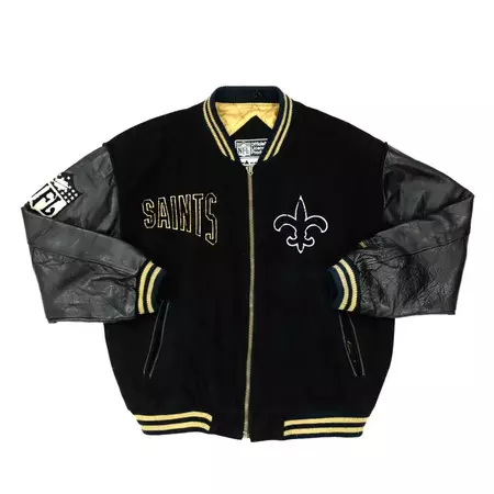 Vintage NFL New Orleans Saints Bomber Jacket - Etsy New Zealand