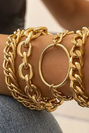 gold chunky jewelry