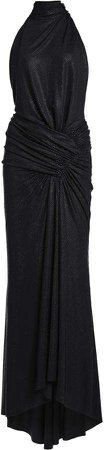 Alexandre Vauthier Micro Crystal High Neck Gown
