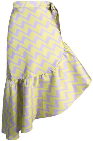 Evanston zigzag print skirt