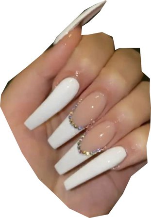 long white acrylic nails