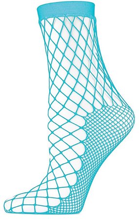 blue fishnet socks