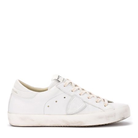 Philippe Model Paris West Soft White Leather Sneaker.