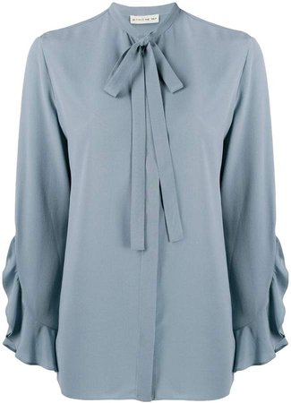 ruffle trimmed blouse