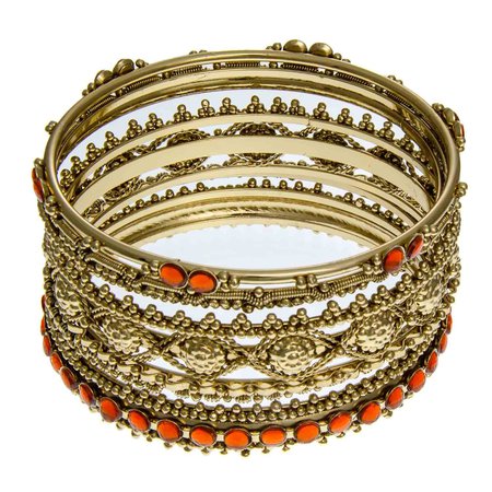 pammyj detailed design eight piece stackable silvertone crystal bracelet set - Recherche Google