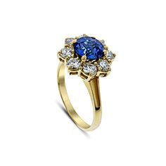 Sapphire Engagement Rings | Sapphire Cluster Rings | Sapphire & Diamond Cluster