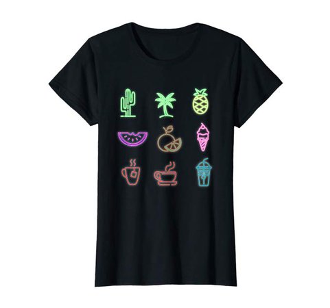 Amazon.com: Womens Fun Brightly Colored Top Cute Stylish Fashionable Trendy T-Shirt: Clothing