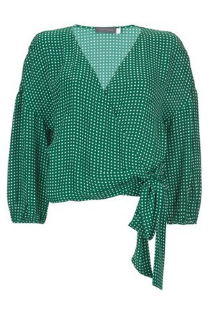Buy Mint Velvet Green Spotted Wrap Top from the Next UK online shop
