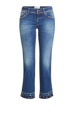Cropped Jeans with Embroidery Gr. 27