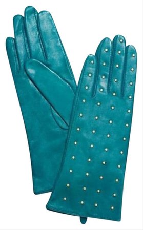 teal gloves