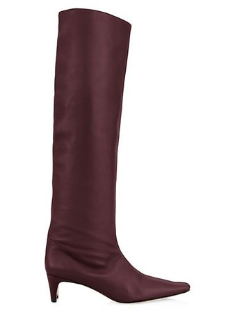 Shop STAUD Wally Tall Leather Boots | Saks Fifth Avenue