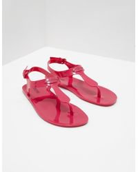 Lyst - Michael Kors Michael Plate Jelly Sandals in White