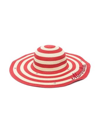 red striped summer hat