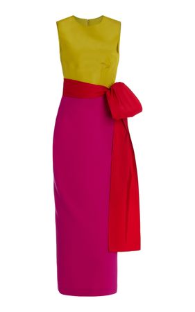 Ribbon-Detailed Midi Dress By Carolina Herrera | Moda Operandi