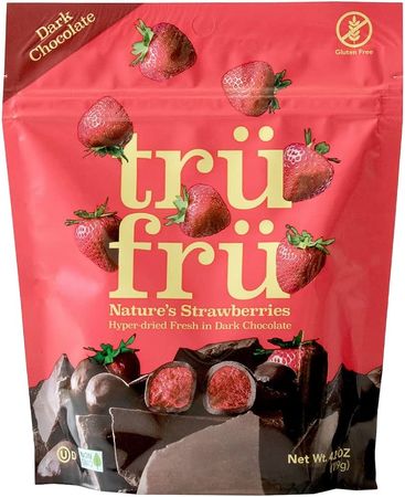 Amazon.com : Tru Fru FreezeDried Real Strawberries in Dark Chocolate 4.2 oz : Grocery & Gourmet Food