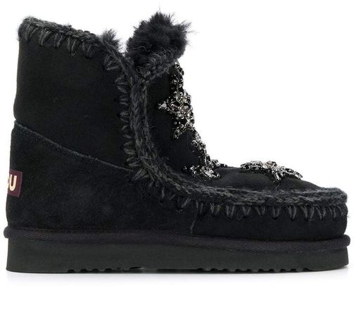 crystal-embellished snow boots