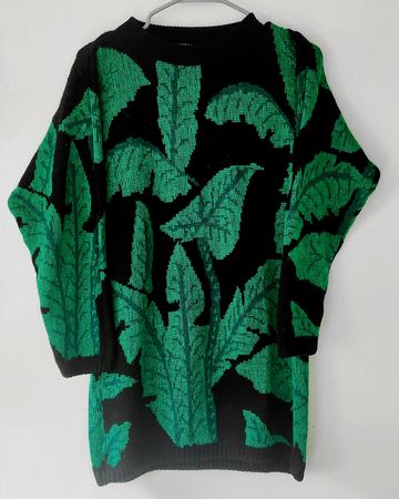 Relin of SF botanical plant leaf sweater