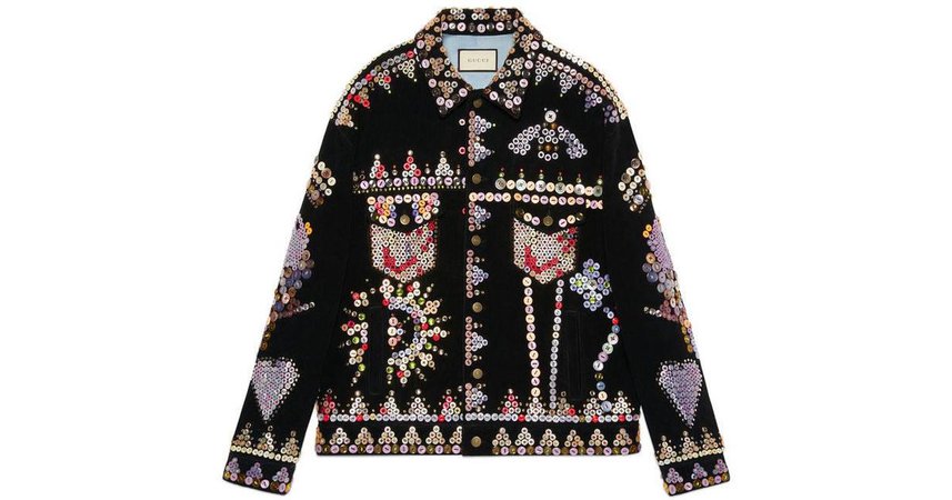 gucci corduroy jacket with buttons embroidery - Căutare Google