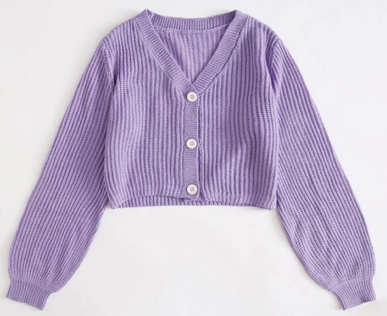 purple knit cardigan